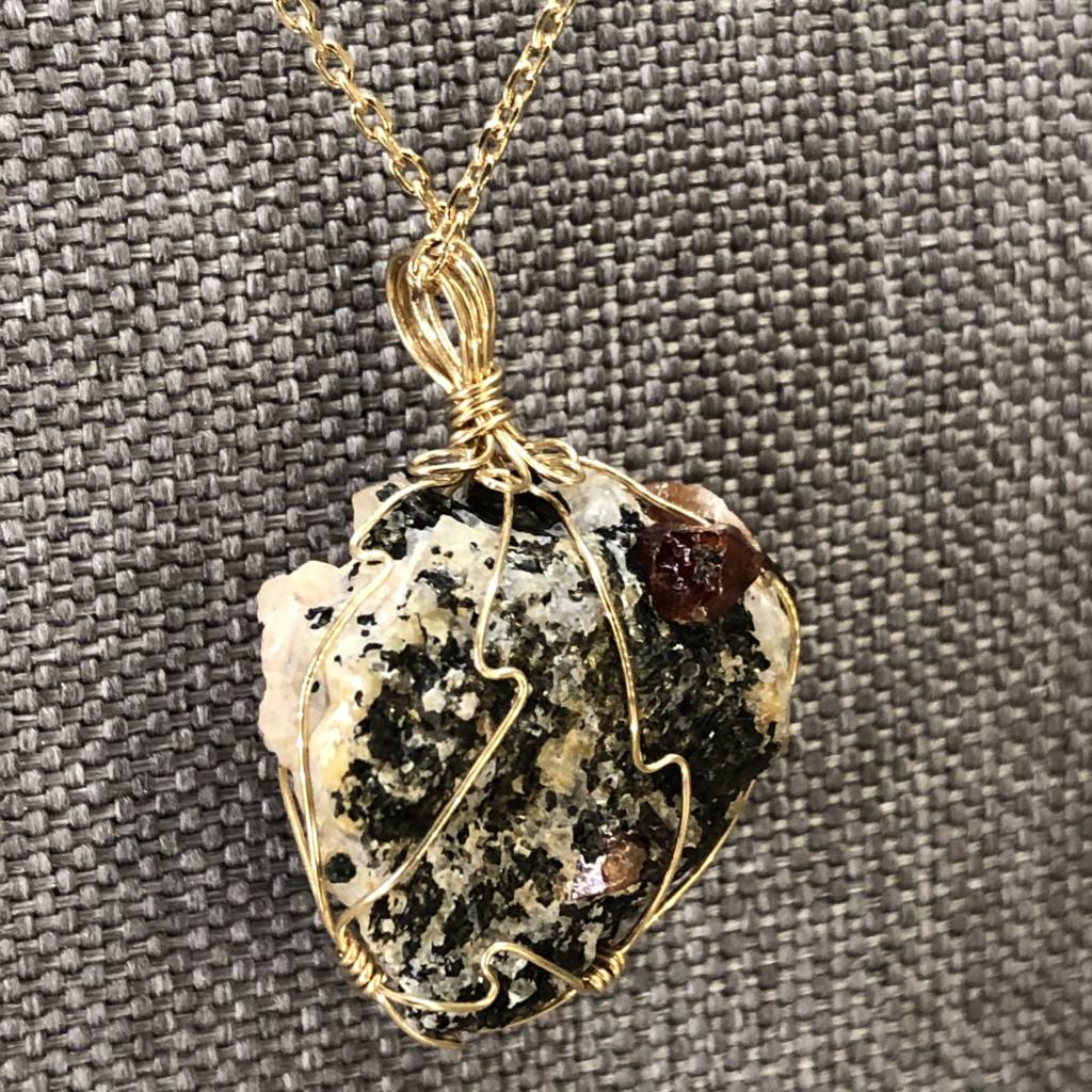 Pendentif Ancien En Or Avec Zircon Naturel - Occasion - Bijou Vintage Et Élégant