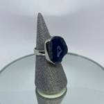 Bague Agate Bleue Teintée