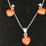 Parure Cœur Corail