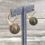 Boucles d'oreilles Epidote