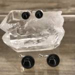 Double Boucles d'Oreilles Onyx