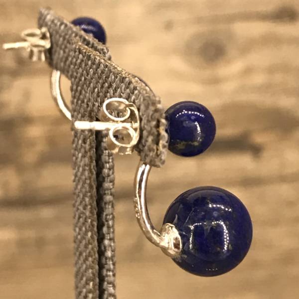 Double Boucles d'Oreilles Lapis Lazuli