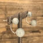 Double Boucles d'Oreilles Aigue Marine
