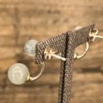 Double Boucles d'Oreilles Aigue Marine