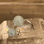 Double Boucles d'Oreilles Aigue Marine