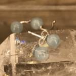 Double Boucle d'Oreille Aigue Marine