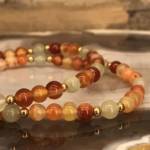 Bracelet en Cornaline, Jade et Agate