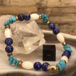 Bracelet en Lapis Lazuli, Nacre et Turquoise
