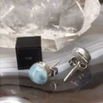 Boucles d'Oreilles en Larimar