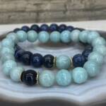 Bracelets "Toi & Moi" En Amazonite et Sodalite
