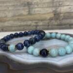 Bracelets "Toi & Moi" En Amazonite et Sodalite