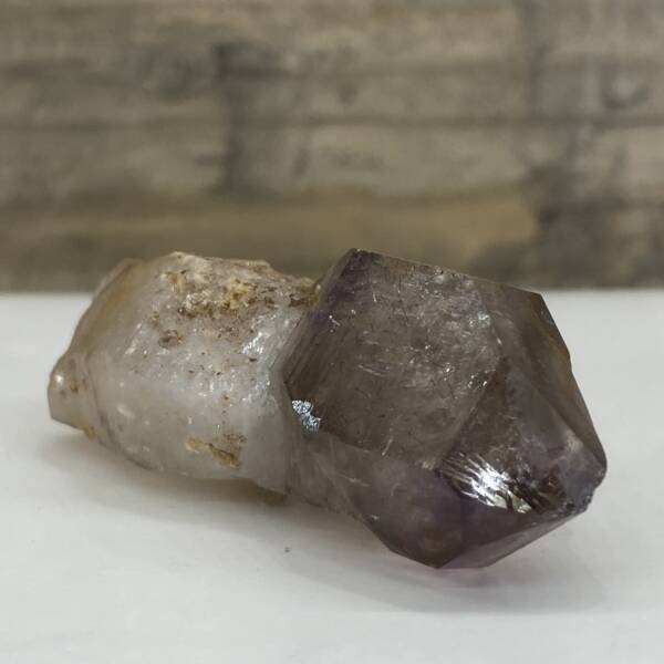 Sceptre de Quartz Améthysé Biterminé