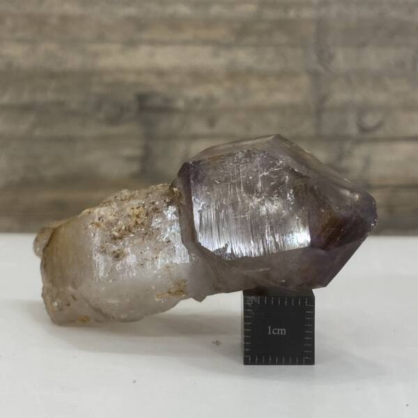 Sceptre de Quartz Améthysé Biterminé