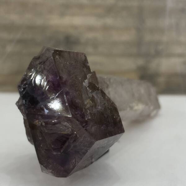 Sceptre de Quartz Améthysé Biterminé