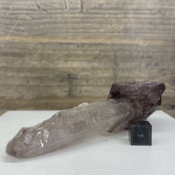 Sceptre de Quartz Améthysé Biterminé