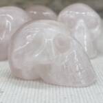 Crâne en Quartz Rose