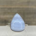 Bague en Calcédoine Bleue