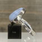 Bague en Calcédoine Bleue