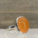 Bague en Calcédoine Bleue