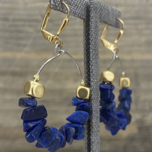 Boucles d'Oreilles en Lapis Lazuli