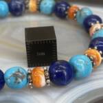 Bracelet en Cornaline, Turquoise et Lapis Lazuli