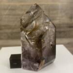 Pointe en Quartz à Inclusions Améthysé