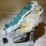 Malachite sur Quartz