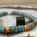 Turquoise du Tibet et Coquillage