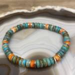 Turquoise du Tibet et Coquillage