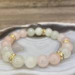 Bracelet en Quartz Rose et Jade