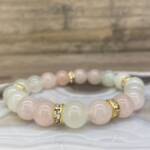 Bracelet en Quartz Rose et Jade