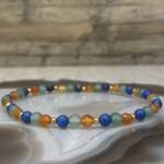Bracelet en Cornaline, Aventurine et Lapis Lazuli