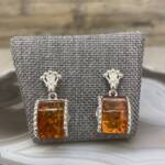 Boucles d'oreilles en Ambre Baltique
