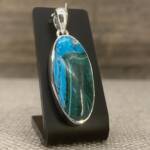 Pendentif Chrysocolle sur Malachite
