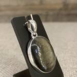 Pendentif Obsidienne Dorée