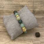 Bracelet en Jade, Aventurine et Agate Mousse