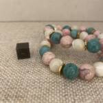 Bracelet Amazonite, Rhodocrosite, Nacre
