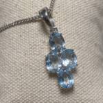 Pendentif Topaze Bleue