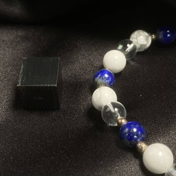 Bracelet Cristal de Roche, Howlite et Lapis