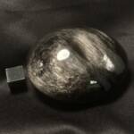 Galet Obsidienne argentée