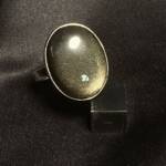 Bague Obsidienne Dorée