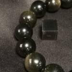Bracelet Obsidienne Dorée