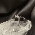 Boucles d'oreilles Trèfle Onyx