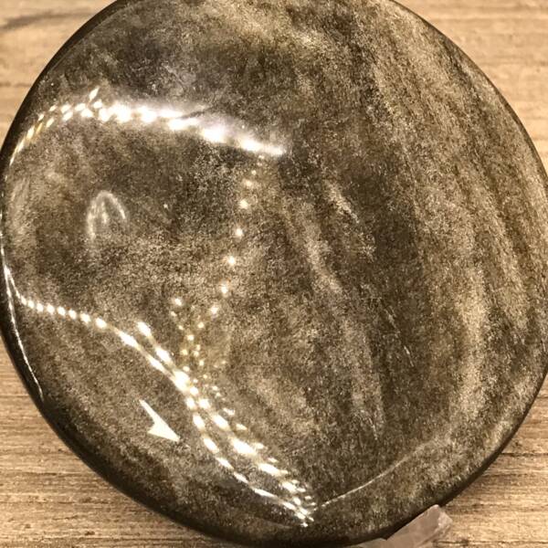 Galet en Obsidienne dorée