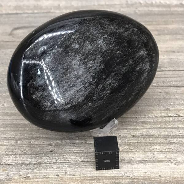 Galet en Obsidienne argentée