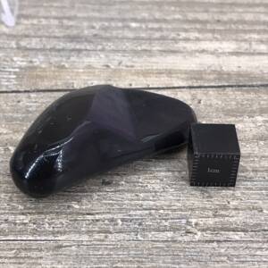 Obsidienne polie argentée