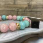 Bracelet en Amazonite et Rhodochrosite