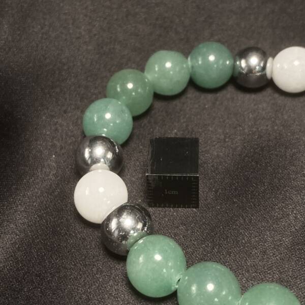 Bracelet Aventurine, Agate blanche et Hématite
