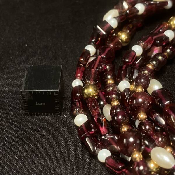 Collier multi rang Grenat