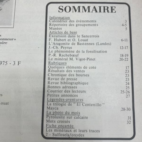 Minéraux et fossiles n°2